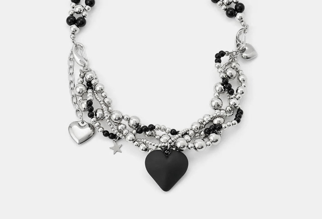 Изображение товара Колье PABUR VELVET HEART серебряный для женщин