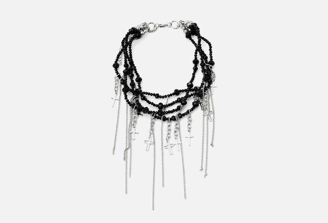 Изображение товара Колье PABUR BLACK CROSSES серебряный