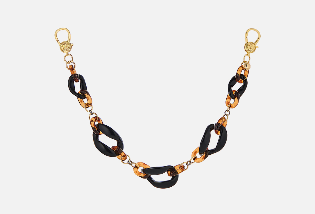 Изображение товара Обвес-брелок на сумку Ronda с ацетатными звеньями золотистый