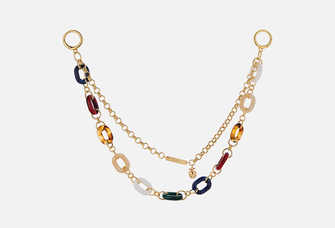 Изображение товара Обвес-брелок на сумку Ronda с цветными звеньями 32 см стильный аксессуар для женщин