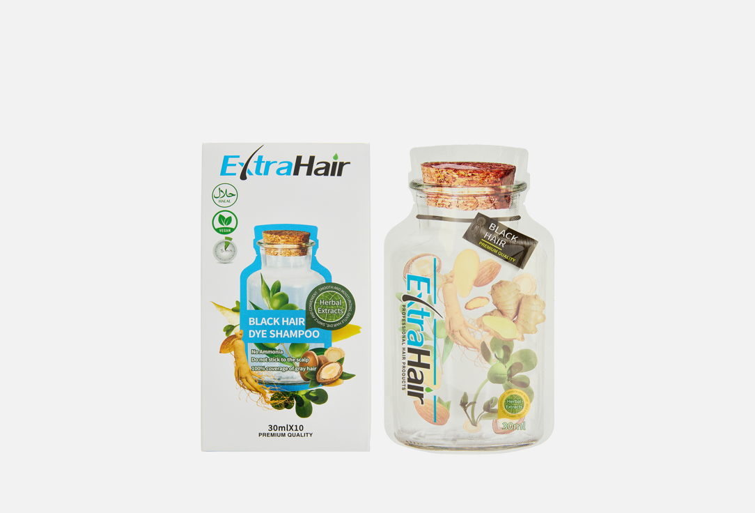 

Шампунь окрашивающий от седины EXTRA HAIR, Черный 300 мл