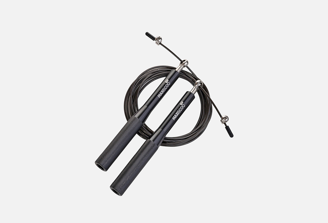 Изображение товара Скоростная скакалка MAXISCOO FIT jump rope с регулируемым размером и алюминиевыми ручками