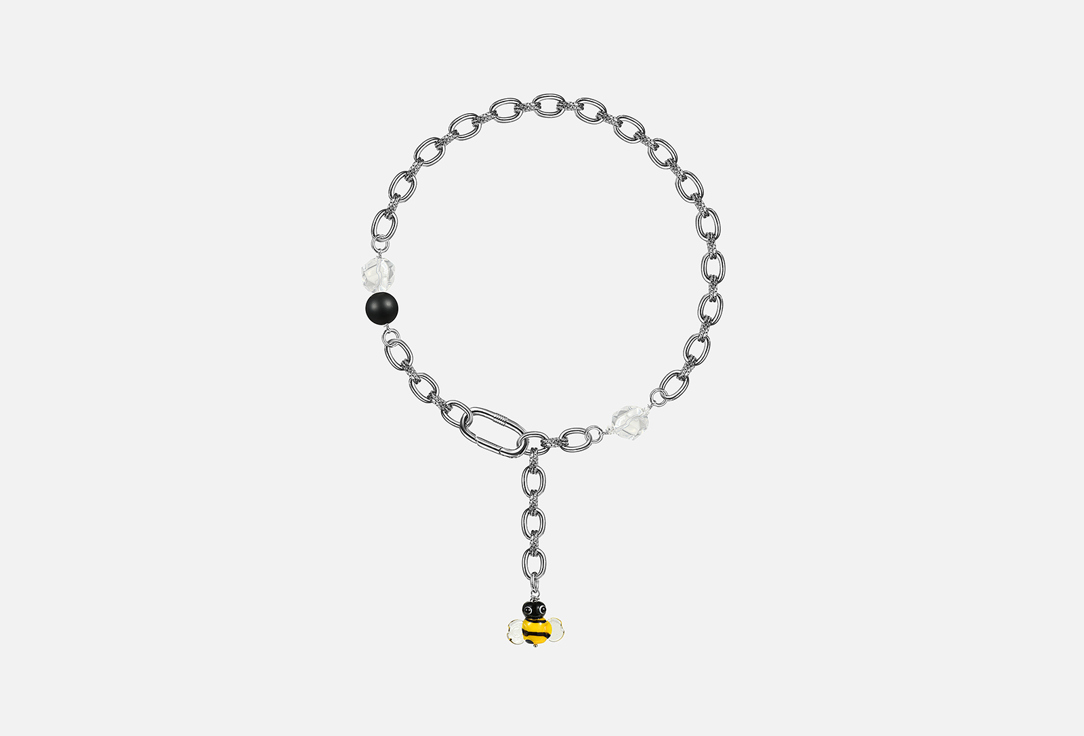 Изображение товара Колье CHUCHERIA HONEY из ювелирного сплава с горным хрусталем и шунгитом
