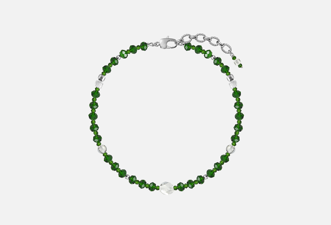 Изображение товара Колье CHUCHERIA GREEN из чешского стекла с родиевым покрытием 45 см для женщин