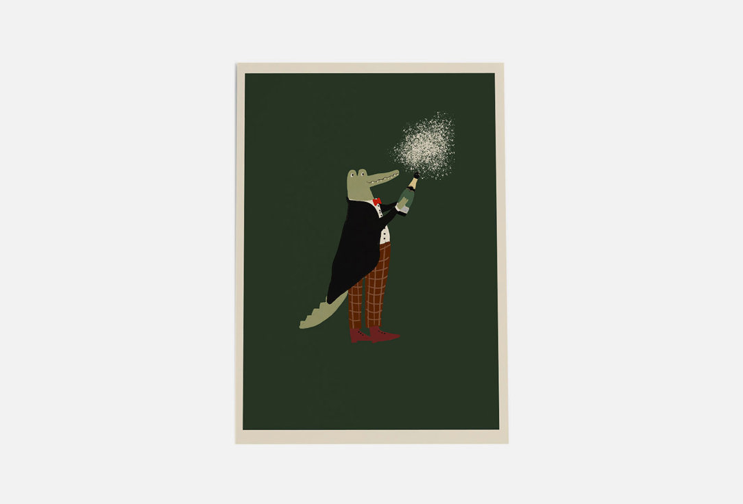 

Открытка O PAPER PAPER, Крокодил в смокинге 1 шт