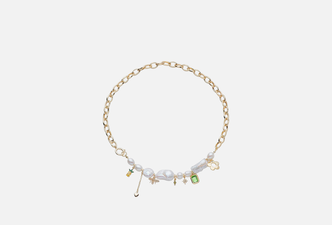 Изображение товара Колье LENÁLI Jardin из натурального жемчуга и стекла для женщин
