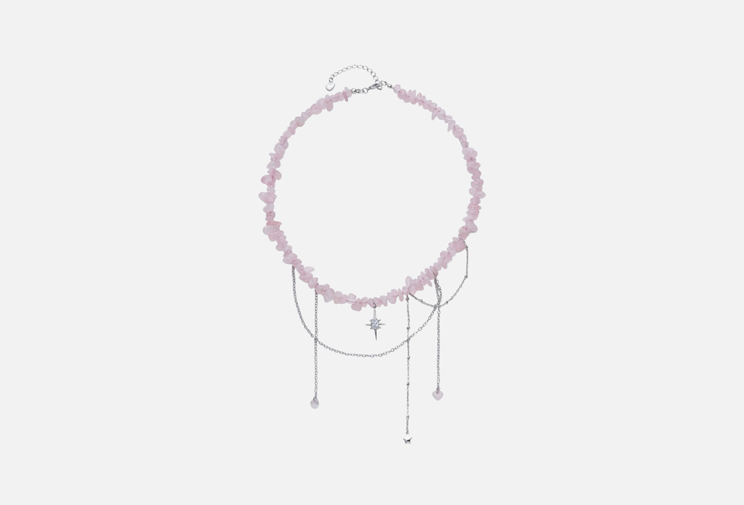Изображение товара Колье LENÁLI Sunrise necklace из натурального розового кварца, гипоаллергенное