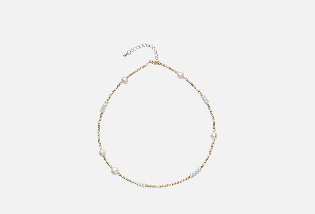 Изображение товара Стильный женский чокер LENÁLI из японского бисера и жемчуга длина 36-41 см