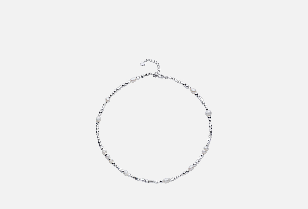 Изображение товара Элегантный женский чокер LENÁLI из гематита и жемчуга с родиевым покрытием