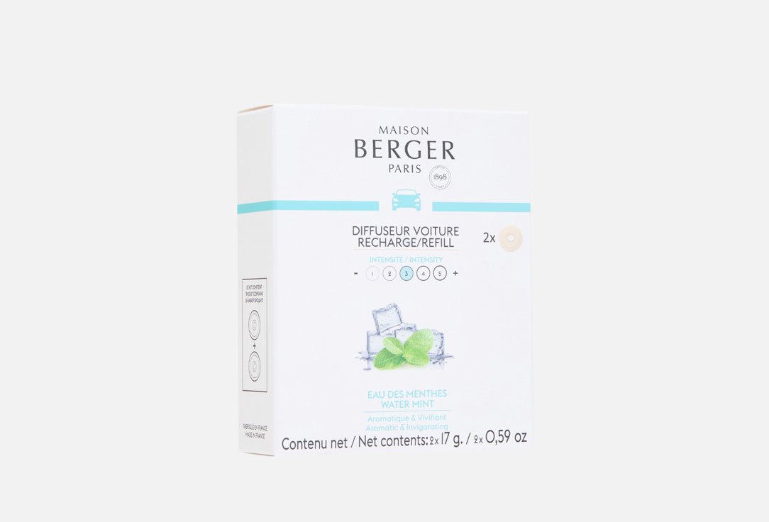 

Сменный блок для автодиффузора MAISON BERGER PARIS, Water Mint 2 шт
