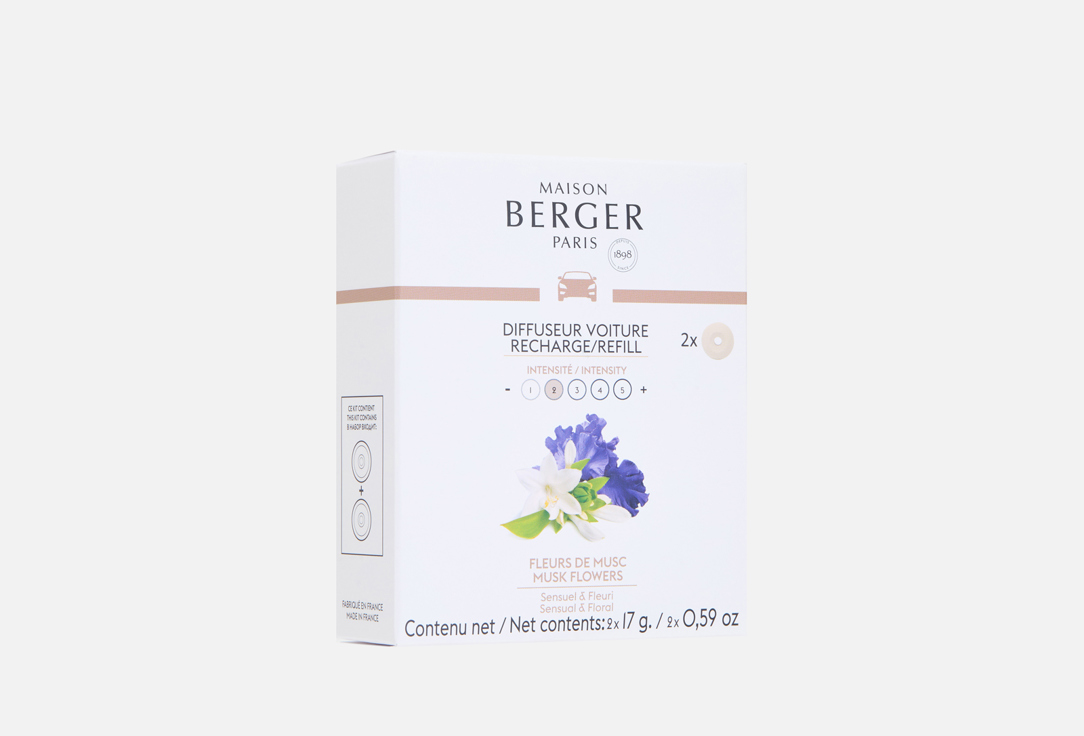 Изображение товара Сменный блок для автодиффузора Maison Berger Paris Musk Flowers