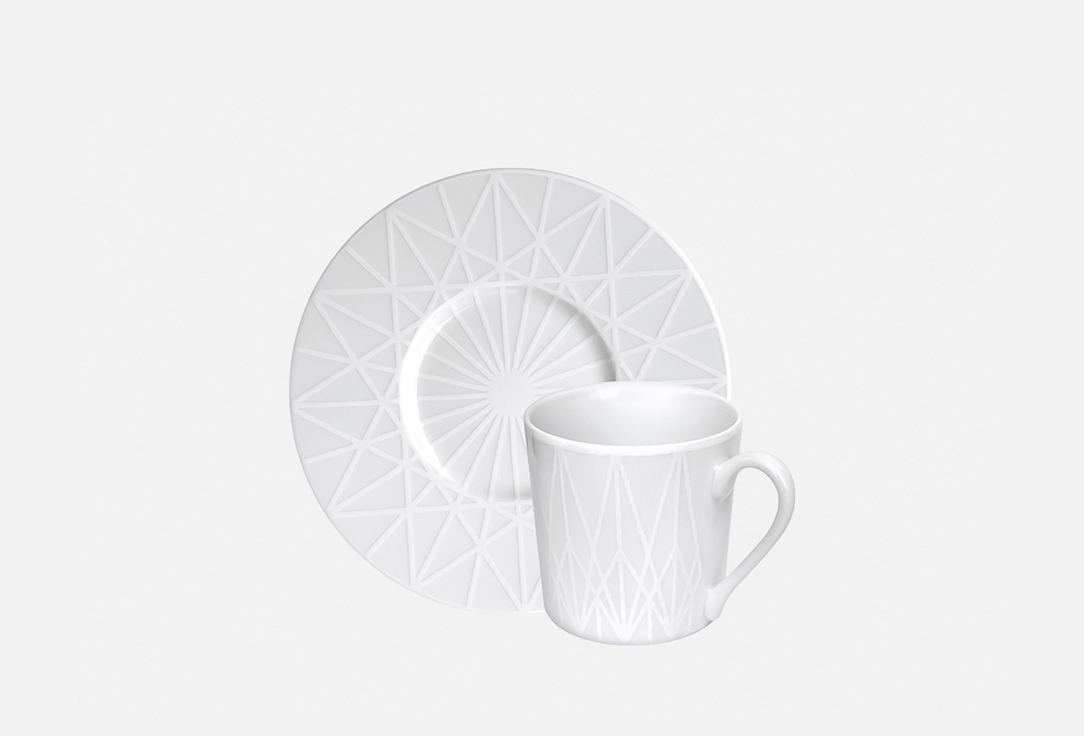 

Чашка кофейная с блюдцем TAITU, WHITE FANTASY 1 пар