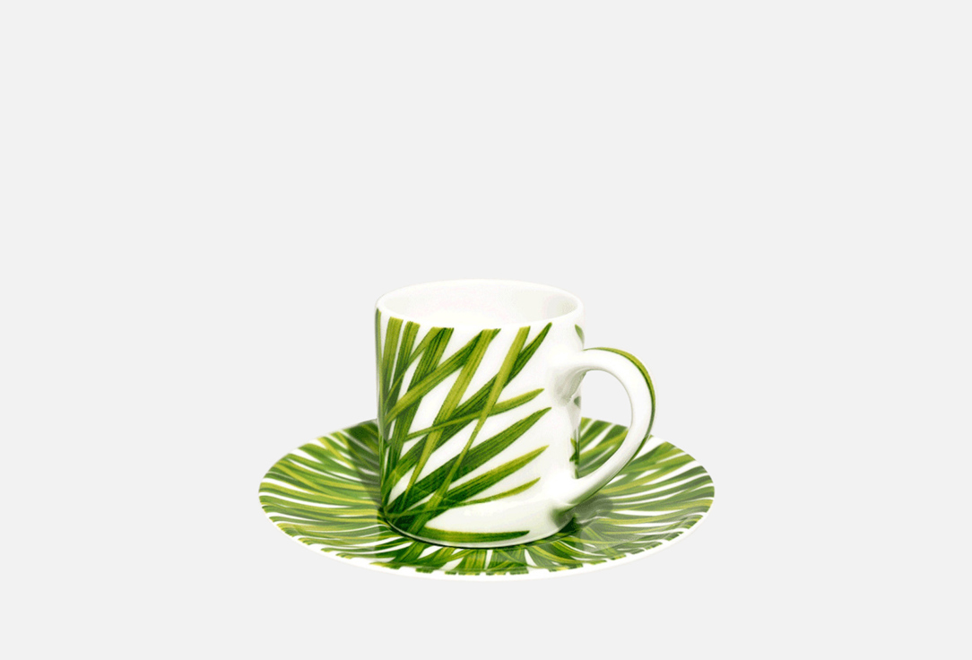 Изображение товара Чашка кофейная с блюдцем TAITU LIFE IN GREEN