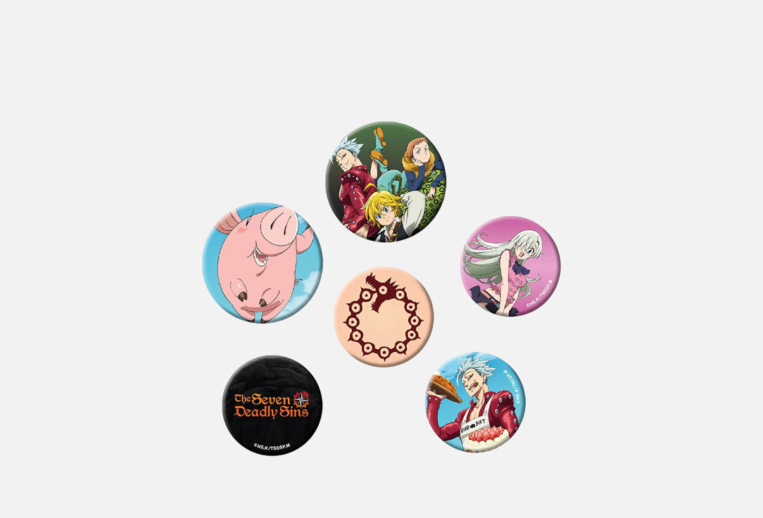 Изображение товара Набор значков ABYstyle The Seven Deadly Sins Badge Pack Mix X4