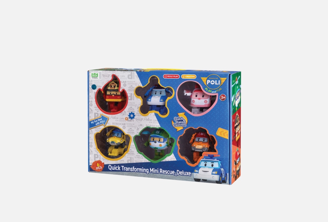 Изображение товара набор роботов трансформеров ROBOCAR POLI Robocar mini