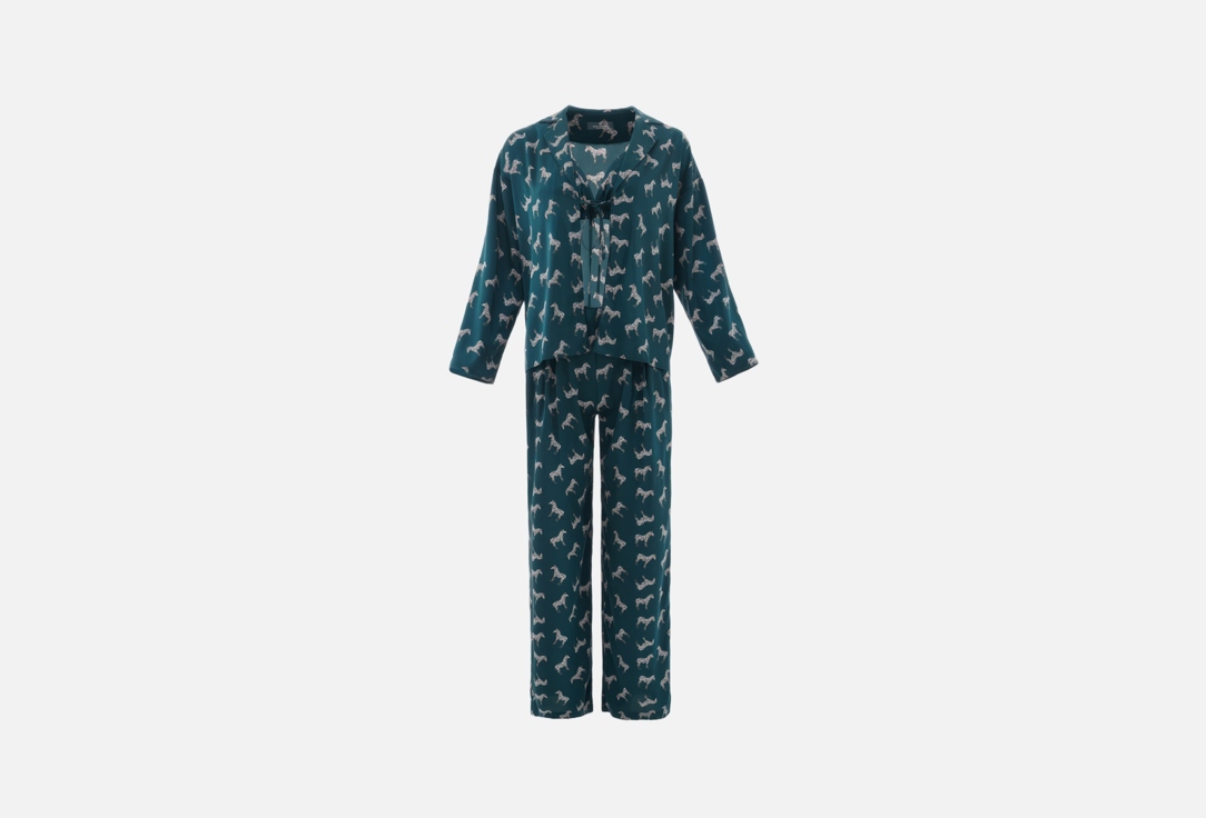 Изображение товара шелковая пижама тройка Mimi Brand zebra jade