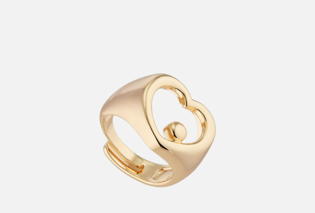 

Кольцо 19.STONE, Пухлое сердце золото ONESIZE мл