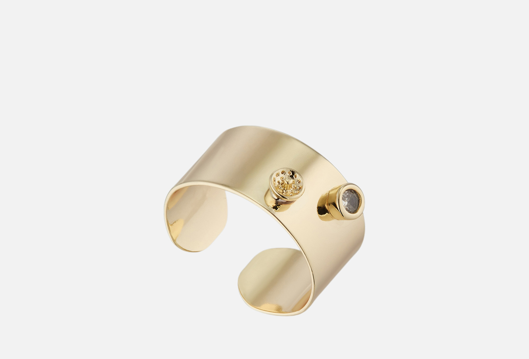 

Кольцо 19.STONE, Циркон золото ONESIZE мл