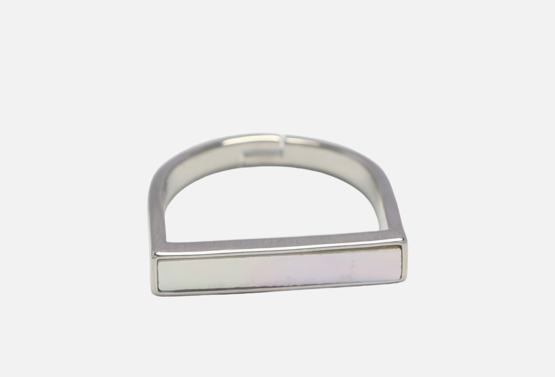 

Кольцо 19.STONE, Тонкий перламутр родий ONESIZE мл