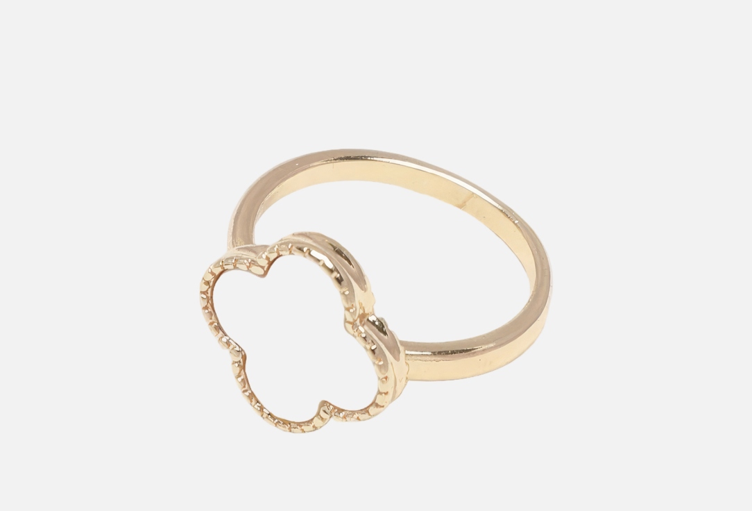 

Кольцо 19.STONE, Клевер перламутр золото ONESIZE мл