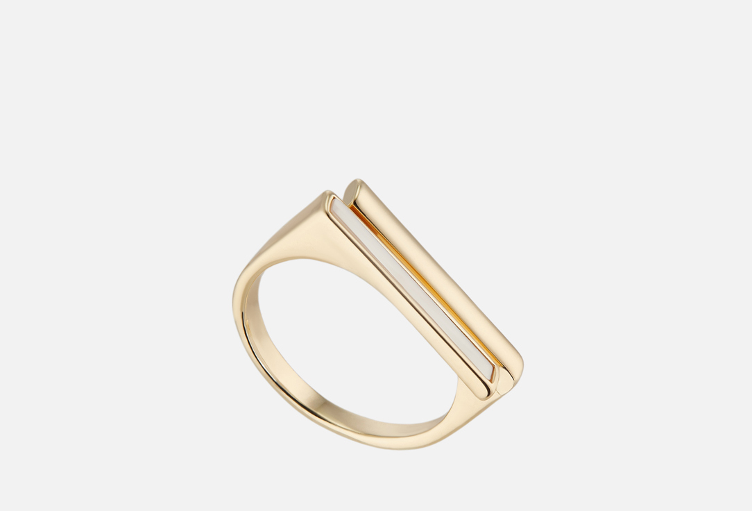 Изображение товара Кольцо 19.stone с параллельными линиями золото регулируемое