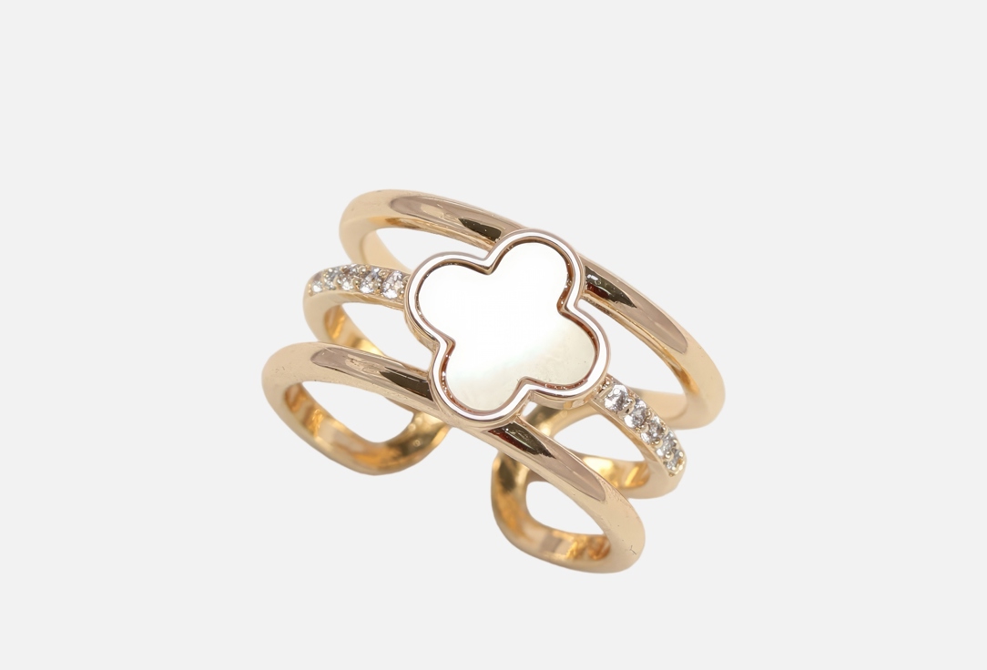 

Кольцо 19.STONE, Тройное клевер золото ONESIZE мл