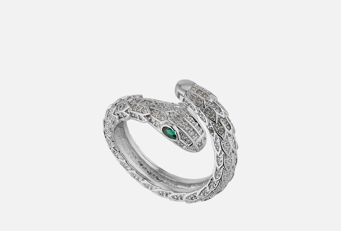 

Кольцо 19.STONE, Змея родий ONESIZE мл