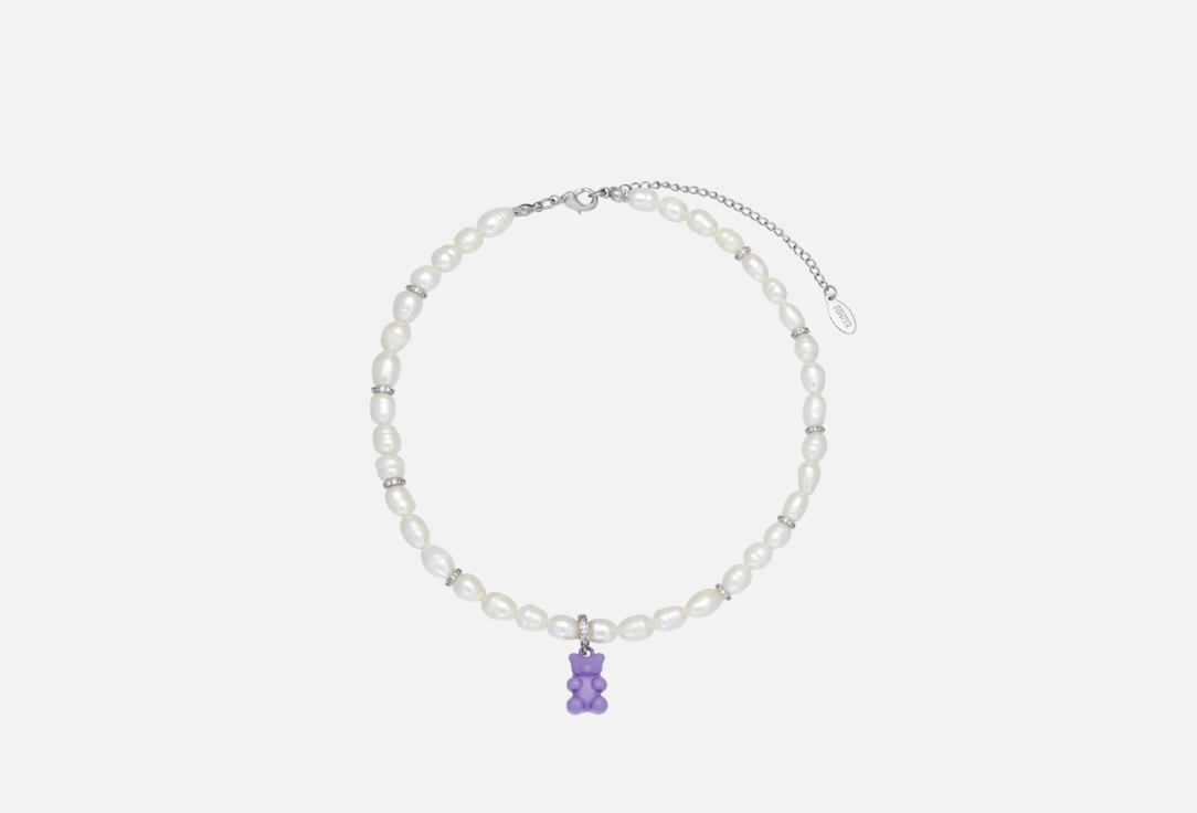 Изображение товара Чокер Komsi Мишка с фианитами и жемчугом