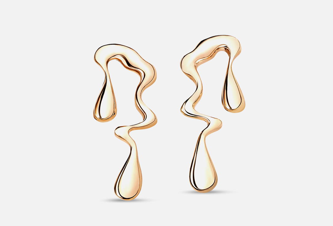 Изображение товара Серьги Великолепна.Я золотистые каплевидные массивные украшения для женщин