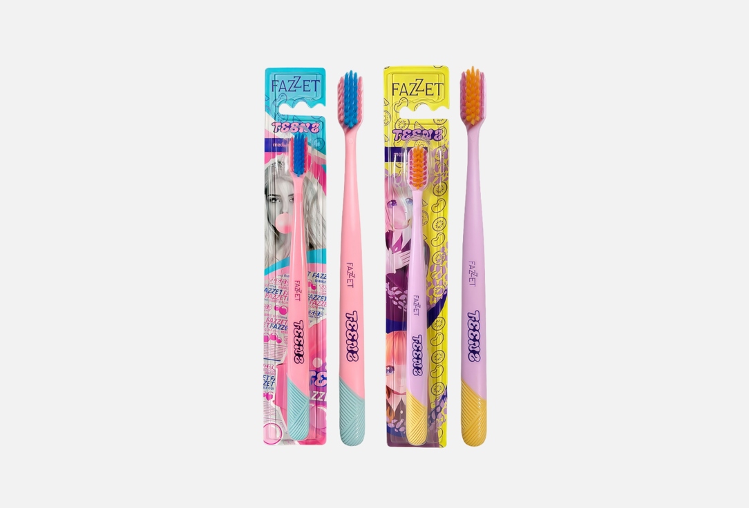 Набор зубных щеток 10+ FAZZET TEENS Anime + Bubble Gum