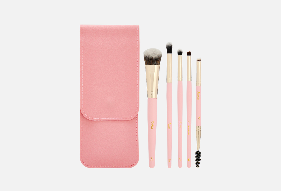 Изображение товара Набор кистей для макияжа NK beauty 5 шт мягкий синтетический ворс таклон