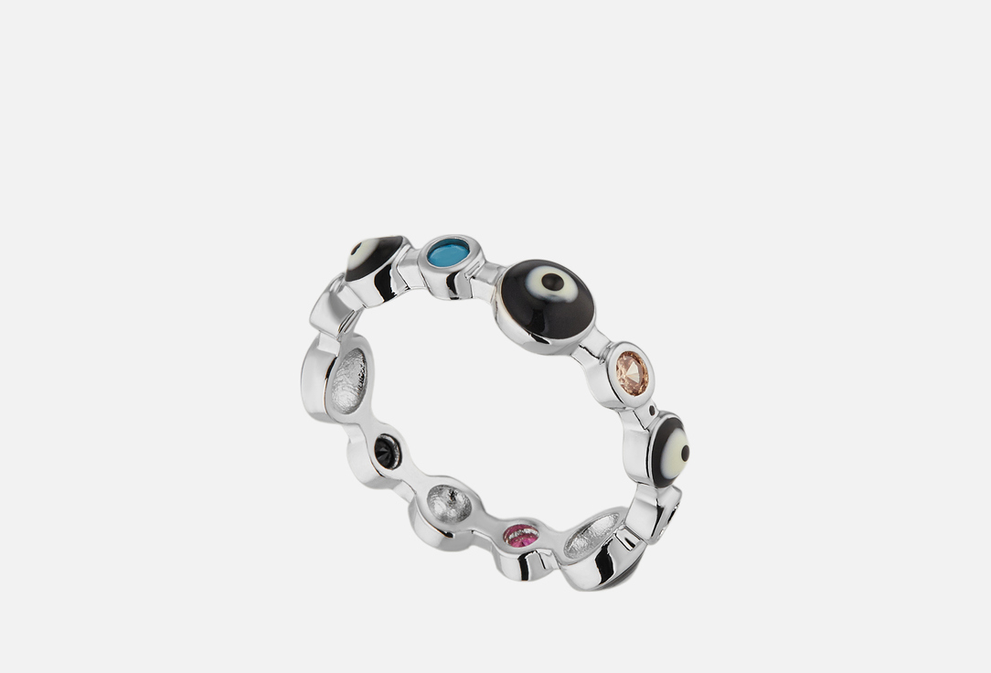 Изображение товара Кольцо 19.stone с глазом родий регулируемое женское стильное