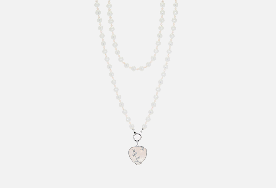 Изображение товара Набор украшений Sweet Honey Jewelry с подвеской сердце из розового кварца