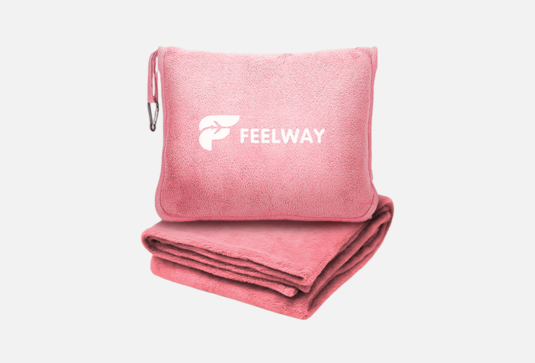 Изображение товара Плед-подушка FEELWAY 2 в 1 розовая универсальный трансформер для дома и путешествий Изображение товара Плед-подушка FEELWAY 2 в 1 розовая универсальный трансформер для дома и путешествий
