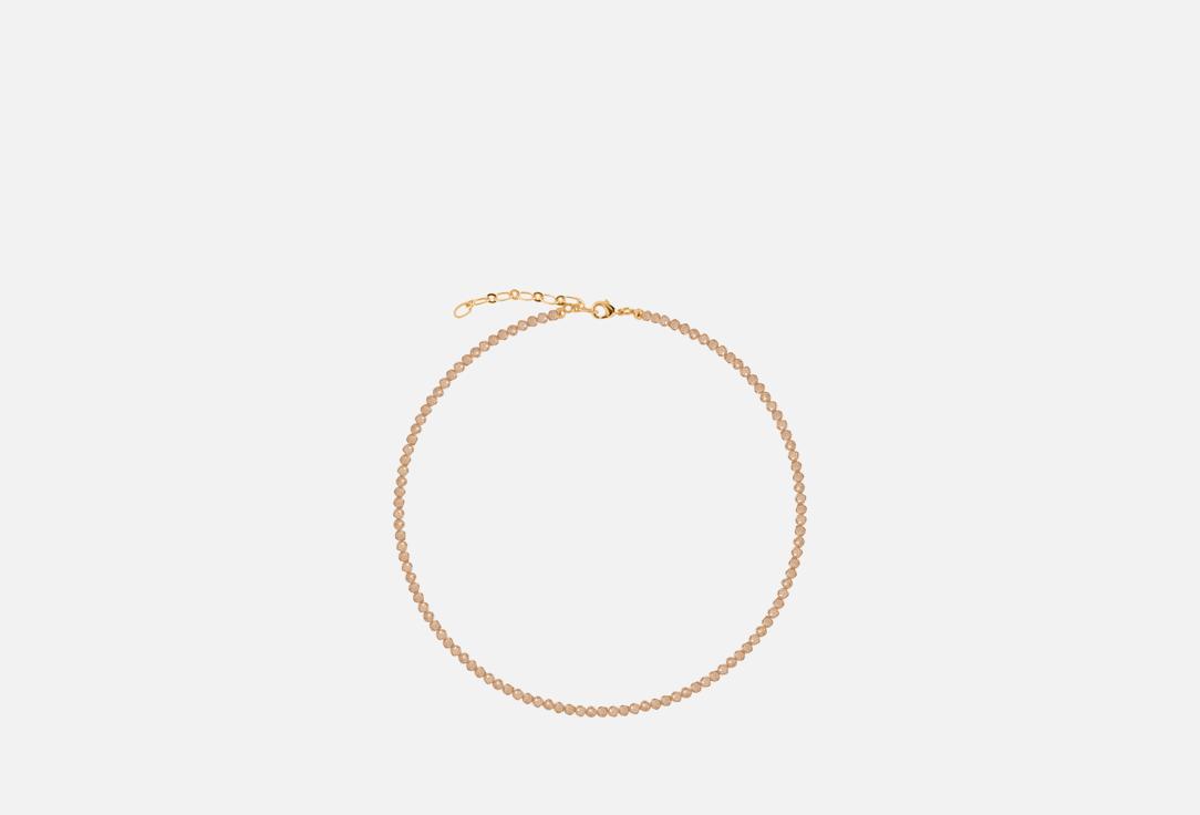 Изображение товара Элегантный женский чокер VIAMORE Zircon Champagne регулируемый серебристый