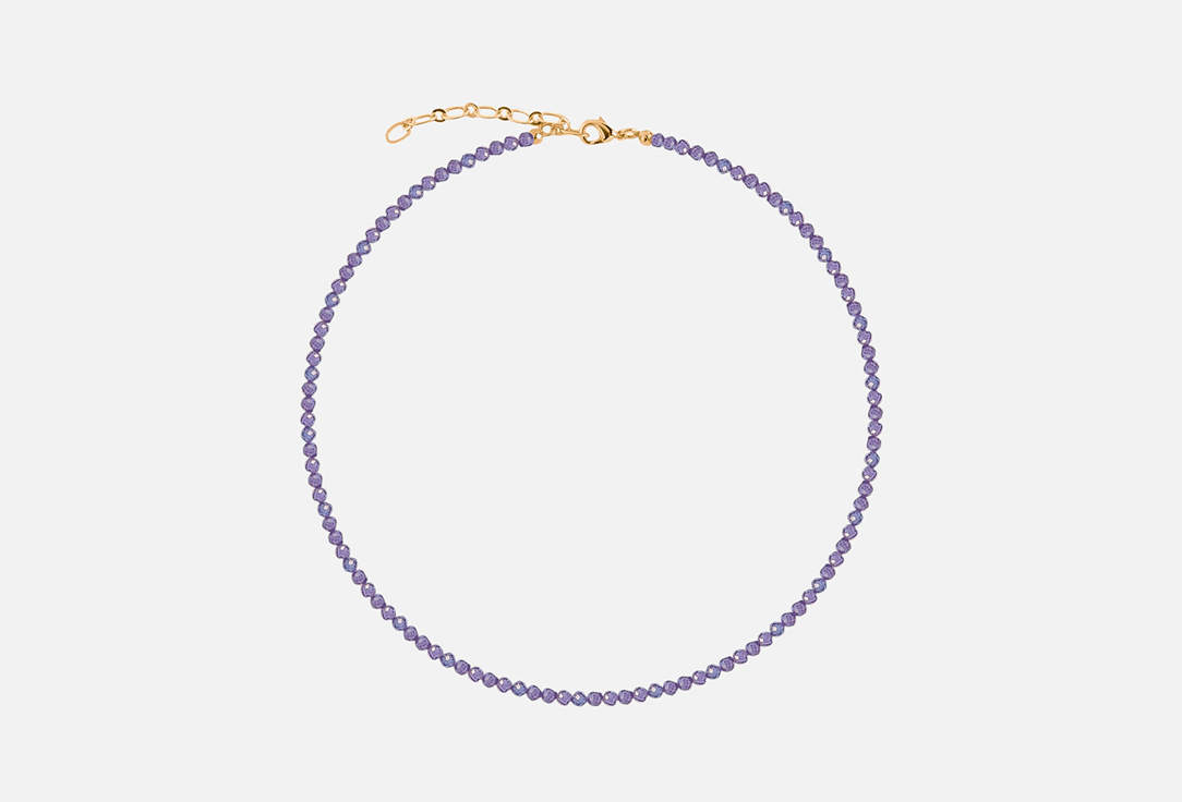 Изображение товара Стильный женский чокер VIAMORE Zircon Lavender с натуральным цирконом 32-37 см