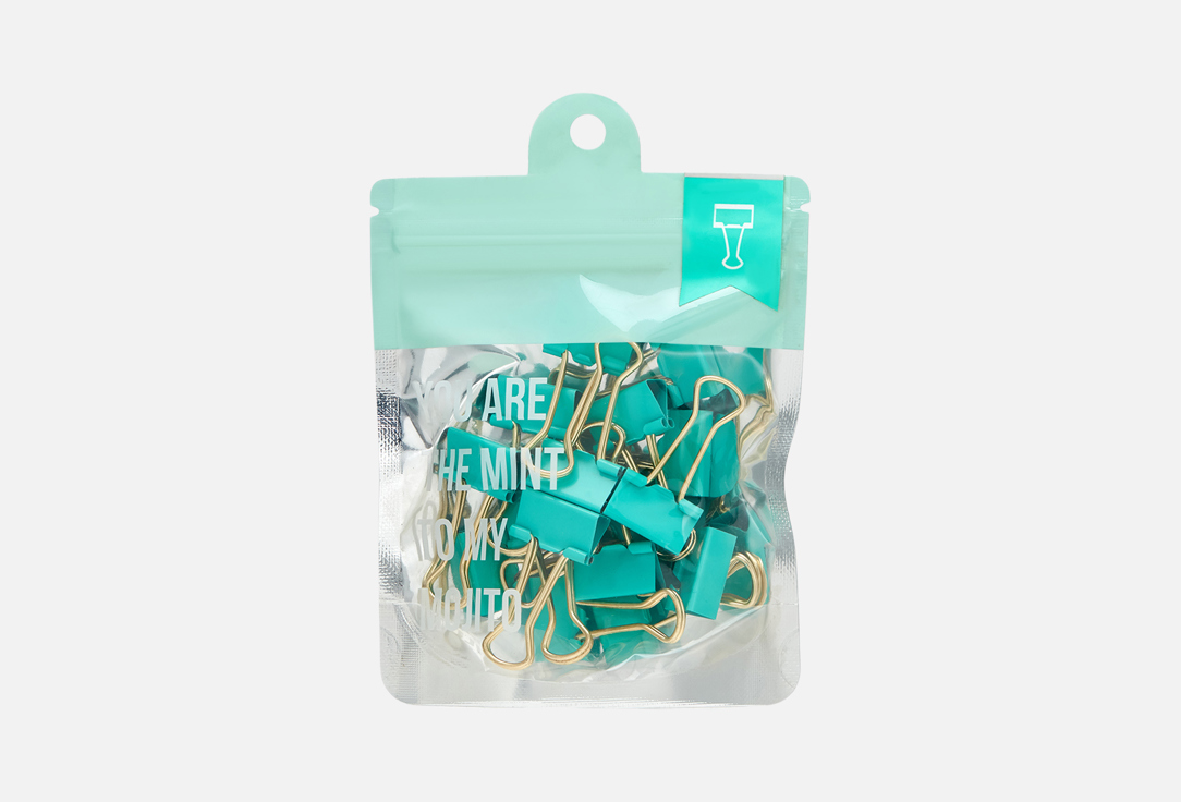 Изображение товара Зажимы для бумаги N Family Mojito металлические 19 мм надежное скрепление документов