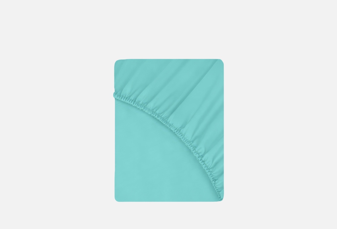 

Простыня на резинке ECOTEX, Зеленый, Моноспейс, бирюзовый, 90х200 1 шт