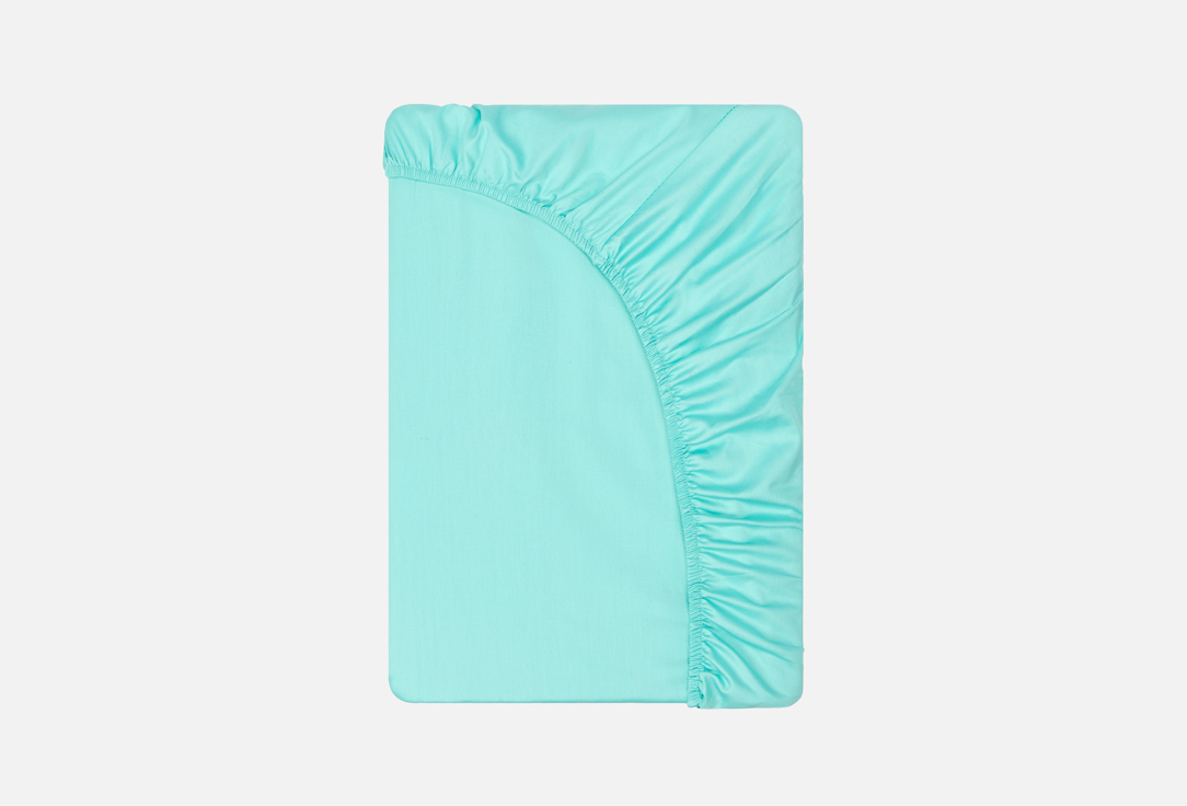 

Простыня на резинке ECOTEX, Зеленый, Моноспейс, бирюзовый, 200х200 1 шт