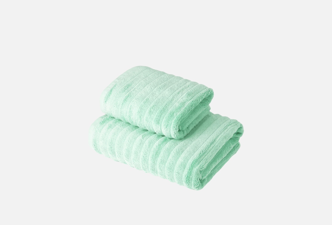 

Набор махровых полотенец ECOTEX, Зеленый, Лайфстайл, мятный 2 шт