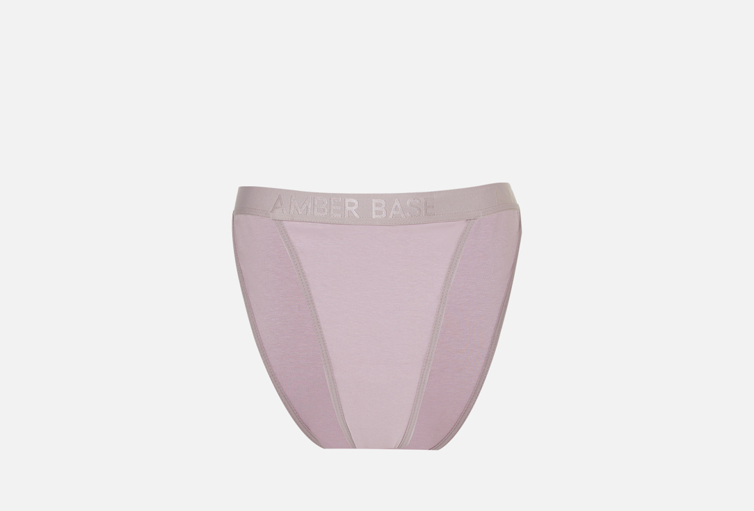 Изображение товара Трусы-танга из хлопка AMBER BASE сиреневые высокая посадка женские комфортабельные