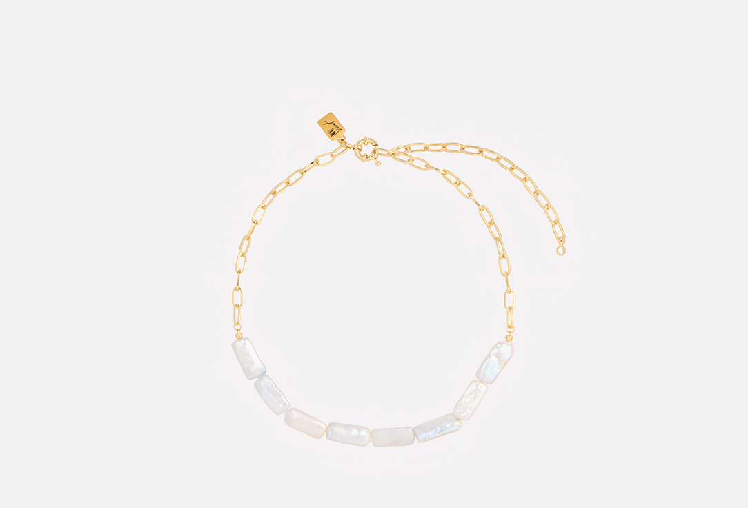 Изображение товара Колье из натурального барочного жемчуга и позолоченной цепочки 14К We Want why not 51 см