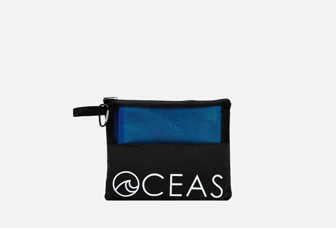 Изображение товара Спортивное полотенце двухцветное OCEAS серо-голубое, 150х75