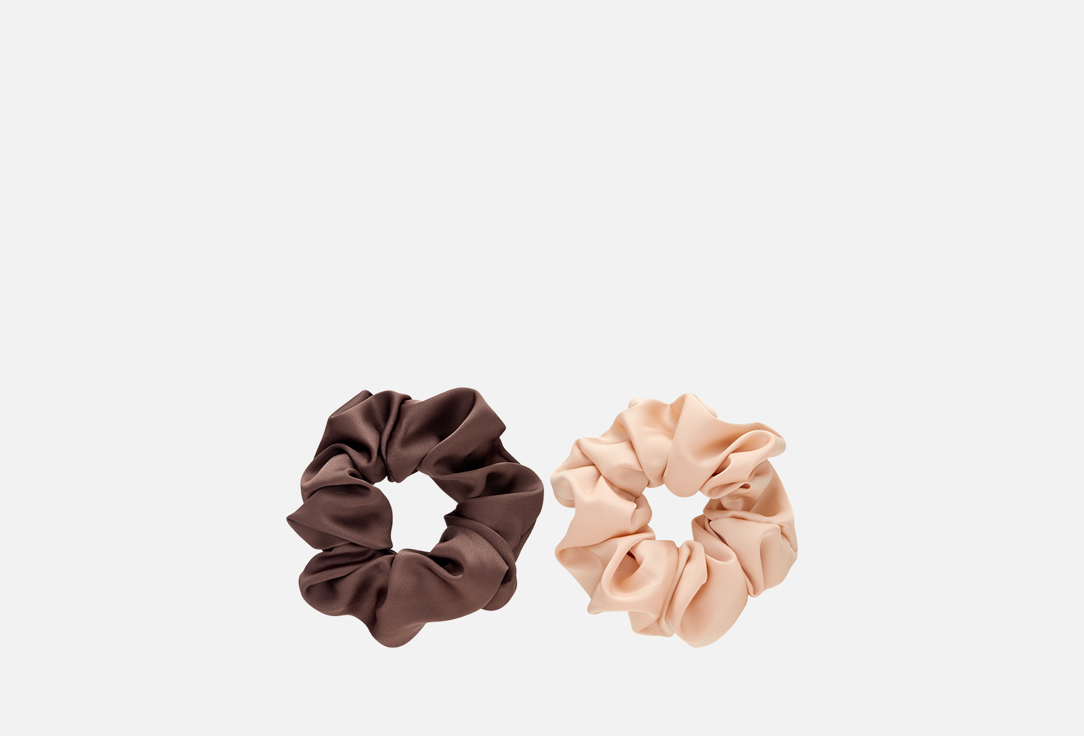 

Набор шелковых широких резинок для волос 8 HORAS OF SILK, Мультиколор, Пудра, шоколад 2 шт