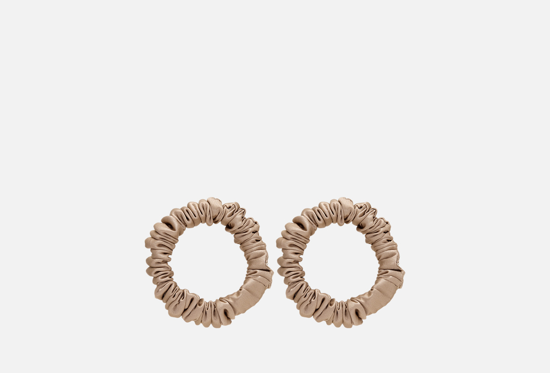 

Набор шелковых узких резинок для волос 8 HORAS OF SILK, Бежевый, Latte 2 шт