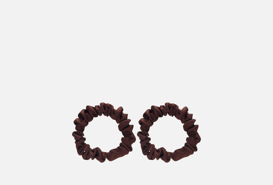 

Набор шелковых узких резинок для волос 8 HORAS OF SILK, Коричневый, Chocolate 2 шт