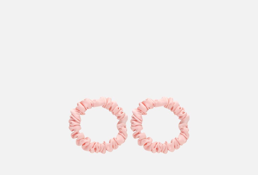 Изображение товара Набор узких резинок для волос Horas of silk Pink 3,5 см, 2 шт премиальный искусственный шёлк