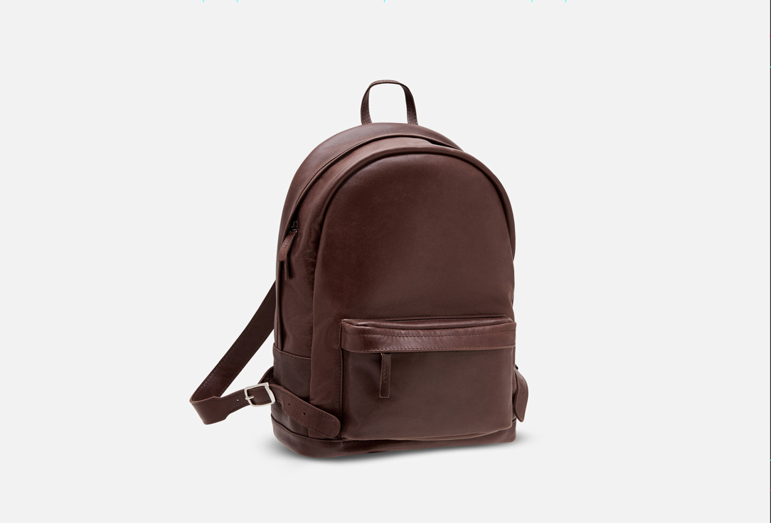 Изображение товара Стильный рюкзак LOKIS из натуральной кожи и хлопка темно-коричневый