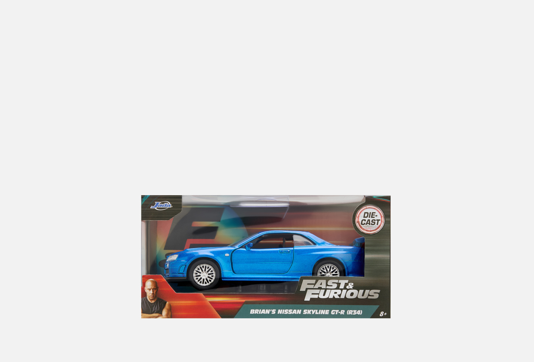 

Машинка JADA TOY, 2002 Nissan Skyline GTR R34-Blue 1 шт