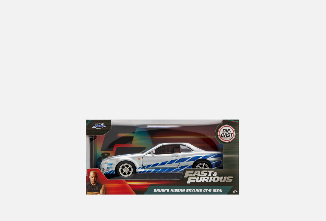 

Машинка JADA TOY, FF 2002 Nissan Skyline GTR R34 1 шт